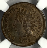 1877 Indian Head Cent, AU Det. NGC