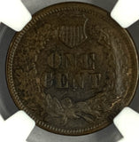 1877 Indian Head Cent, AU Det. NGC