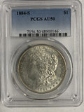 1884-S Morgan Silver Dollar AU50 PCGS