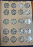 Liberty Walking Half Dollar Partial set, 1934-1947 P,D,S ( no 38-d) (8540)