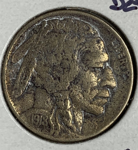1918-D Buffalo Nickel, XF Detail
