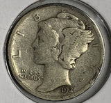 1921 Mercury Head Dime, VG