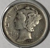 1925-S Mercury Head Dime, VF