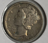 1925-D Mercury Head Dime, VF+