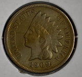 1909-S Indian Head Cent, VF Details