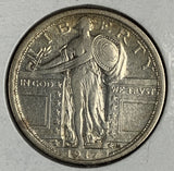 1917-D T-1 Standing Liberty Quarter, XF+