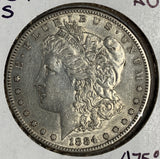 1884-S Morgan Silver Dollar, AU.