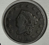 1831 Large Cent VF, Med Letter