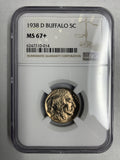 1938-D Buffalo Nickel, MS67+ NGC (9384)