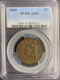 1818 Large Cent, AU53 PCGS