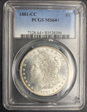 1881-CC Morgan Silver Dollar, MS64+ PCGS