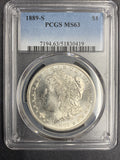 1889-S Morgan Silver Dollar, MS63 PCGS