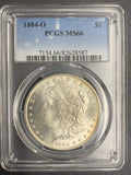1884-O Morgan Silver Dollar, MS66 PCGS