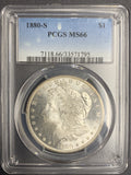 1880-S Morgan Silver Dollar, MS66 PCGS