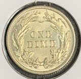 1905 Barber Dime, MS60+