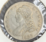 1833 Capped Bust Half Dollar, AU50, O-104, R-2