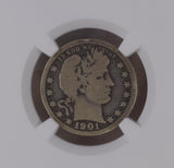 1901-S Barber Quarter, VG 8 NGC. (16542) Key Date