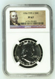 1956 Franklin Half Dollar, Type 2 PF67 NGC (15469)