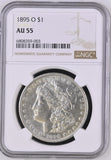 1895-O Morgan Silver Dollar, AU55 NGC  (16956)