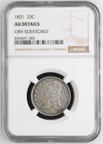 1831 Capped Bust Half Dollar, AU Details NGC (15431). A Really Nice Coin. Great Eye Appeal.
