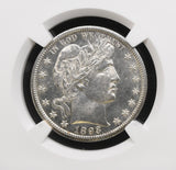 1893-S Barber Half Dollar, MS62 NGC, (16551) Key Date