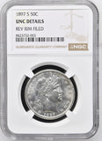 1897-S Barber Half Dollar, Unc Det, NGC (15443)