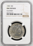 1900 Barber Half Dollar, Unc Det, NGC (15444)