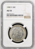 1900-S Barber Half Dollar, AU55, NGC (15446)