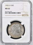 1902-O Barber Half Dollar, MS62, NGC (15448)