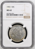 1903 Barber Half Dollar, MS62, NGC (15450)