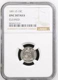 1891-O Seated Liberty Dime, UNC Det, NCG, (15402)