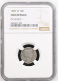 1897-O Barber Dime, Fine Details NGC (17919) Key Date