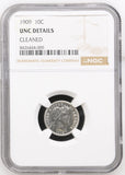 1909 Barber Dime, UNC Details NGC (17048)