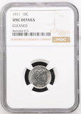 1911 Barber Dime, Unc Details, NGC (17057)