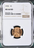 1955 Lincoln Wheat Cent, MS66RD NGC (3262616) Stock photo