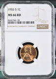 1955-S Lincoln Wheat Cent, MS66RD NGC (3262617) Stock photo