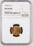 1953-S Lincoln Wheat Cent, MS66RD NGC (3262614) Stock photo