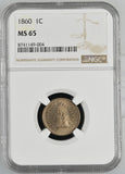 1860 Indian Head Cent, MS65 NGC, (15274)