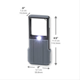 5x Lighted Aspheric Slide Out Magnifier With Built In Case
