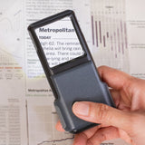 5x Lighted Aspheric Slide Out Magnifier With Built In Case