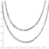 Leslie's Sterling Silver Rhodium-plated Multi-strand with 2in Ext. Necklace