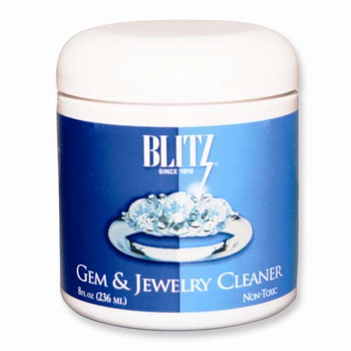 Blitz 8oz Gem and Jewelry Cleaner Jar for Gold, Platinum, Diamonds and Non-Porous Gems