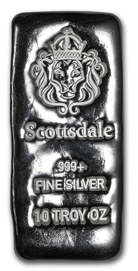 10oz Scottsdale Cast Loaf .999 Silver Bar
