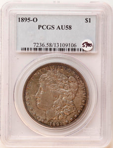1895-O Morgan Silver Dollar PCGS AU-58