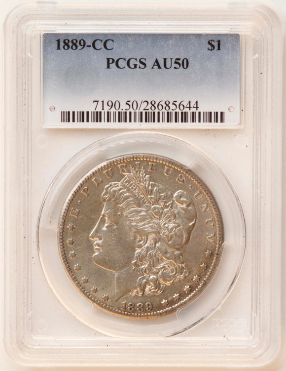 1889-CC Morgan Silver Dollar AU-50 PCGS