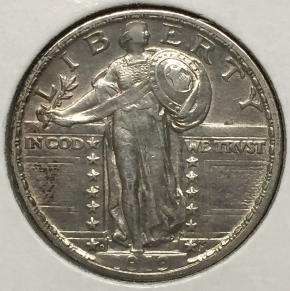 1919-D Standing Liberty Quarter Choice AU