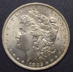 1882-O Morgan Silver Dollar, MS-62
