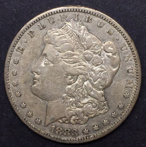 1883-CC Morgan Silver Dollar, AU50