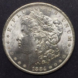 1884-O Morgan Silver Dollar, MS62