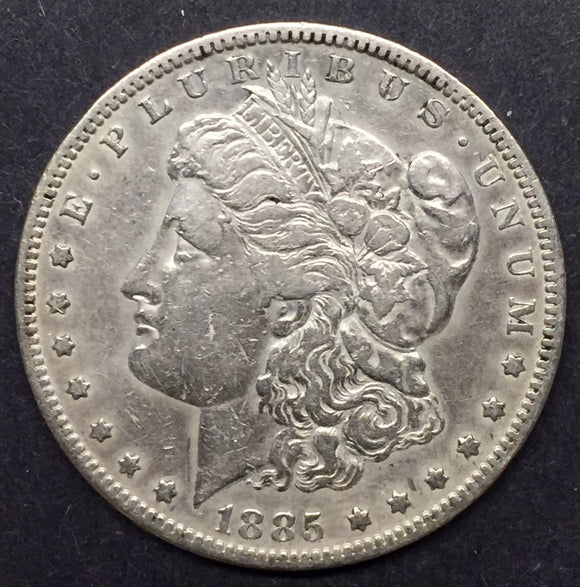 1885-S Morgan Silver Dollar, F/VF
